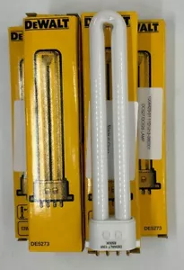 X5 DEWALT DE5273 Replacement Fluorescent Tube Light Bulb Lamps 13w FOR DC527/528 - Picture 1 of 4