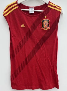 Spain 2012 Football Vest Adidas Red Sleeveless Shirt Tank Womens Small S - Picture 1 of 8