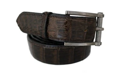 Marco Valentino Brown Genuine Crocodile Men's Belt - Image 1 of 2