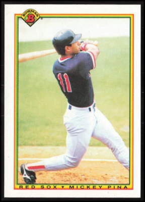 1990 Bowman #270 Mickey Pina Boston Red Sox Baseball Card - Image 1 of 2