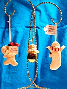 Set of 3 Department 56 Snowbabies Christmas Ornaments 2"- 3.25" - Picture 1 of 12