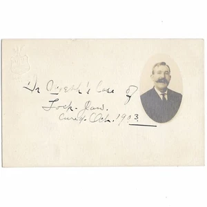 Mann mit Lockjaw Gesicht Foto Postkarte Dr. John Wyeth Pharma Tetanus Impfung 1903 - Bild 1 von 6