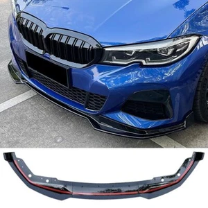 für 2018-2022 BMW 3er schwarz G20 M MP Style Stoßstange vorne Lippenkinn Spoiler - Bild 1 von 4