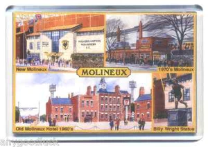 WOLVERHAMPTON WANDERERS WÖLFE MOLINEUX KOMBINATIONSSZENEN JUMBO KÜHLSCHRANKMAGNET - Bild 1 von 1