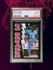 1991 Score Baseball Bo Jackson Bo Breaker PSA 8 NM-MT  #773 Kansas City Royals