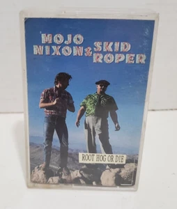 Mojo Nixon & Skid Roper ROOT HOG OR DIE Cassette Tape ~ Enigma ~ Rockabilly - Picture 1 of 6