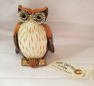 Handcrafted pottery Owl by Jon Winfrey NWT shelf/tabletop animal décor - Picture 1 of 10