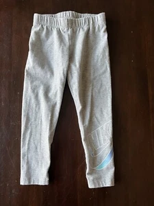 Little Girls Nike Leggings Size XS 3-4 Gray - Picture 1 of 3