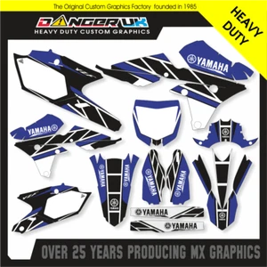 YAMAHA YZF 250 2014-18 450 2014-17 RETRO FULL GRAPHICS KIT WHITE BACKS - Picture 1 of 1