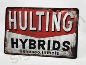 Letrero de aspecto vintage, HÍBRIDOS HULTING, DECORACIÓN DEL HOGAR, SIGNO DE METAL, arte de granero, faltave - Imagen 1 de 1