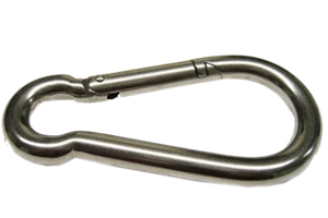 5mm x 50mm STAINLESS STEEL MARINE CARBINE HOOK boat yacht chain rope deck - Picture 1 of 2