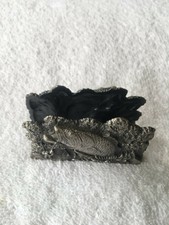 Vintage Pewter Fish Design Business Card Holder