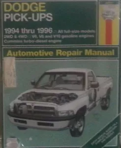 Dodge Pick-Ups Petrol & Diesel Workshop Repair Manual 1994-1996 with MPN HA30041 - Picture 1 of 1