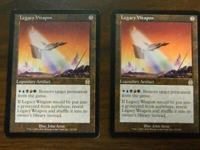MTG Apocalypse Legacy Weapon x2 Lightly Played Condition - Image 1 of 2