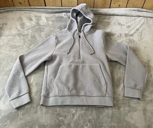Champion Womens Small Gray Soft Fluffy Fleece Pullover 1/2 Zip Hoody. - Picture 1 of 13
