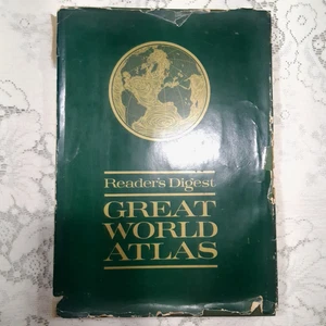 Reader's Digest Great World Atlas Third Printing 1969 2nd Ed  w/  Dust Cover - Imagen 1 de 17