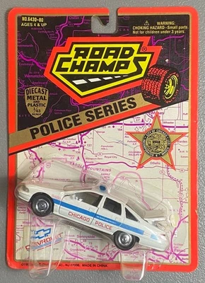 Coche de policía Road Champs Chicago City 1995 escala 1:43 Chevy Caprice Foto 1 de 4