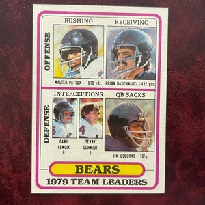 1980 Topps Set WALTER PAYTON BEARS TEAM CHECKLIST #226 UNMARKED - NR-MINT - Picture 1 of 2