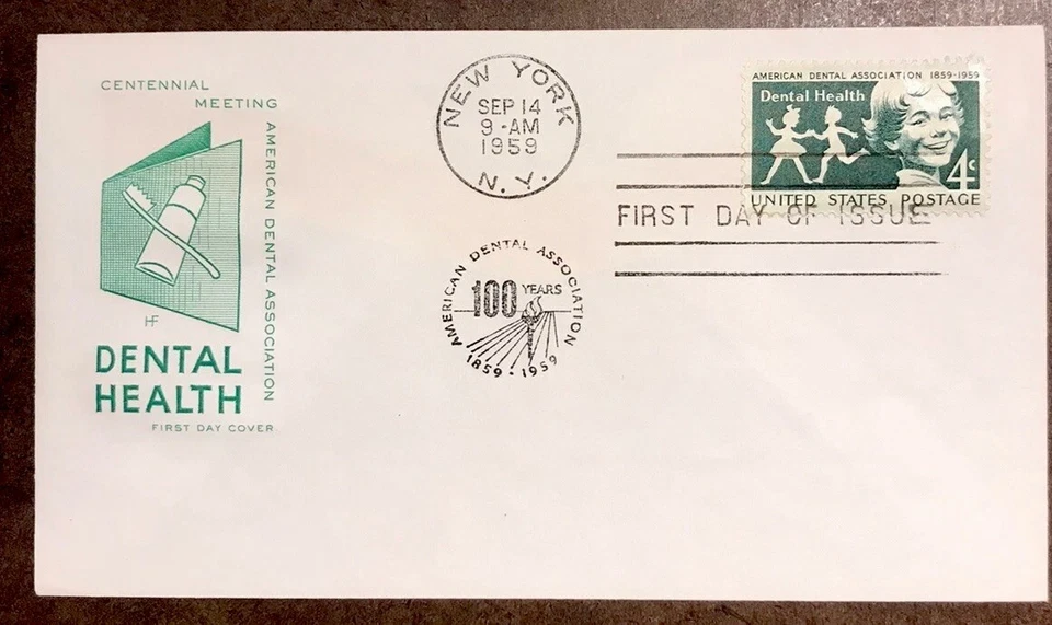U.S. DENTAL HEALTH CENTENARY AMERICAN DENTAL ASSOC. FDC SC#1135 HOF CACHET - Image 1 of 1
