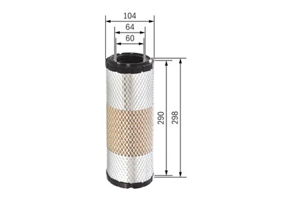 BOSCH Luftfilter PIAGGIO 1,3 1930591 26510362 36608105 B005660 - Bild 1 von 4