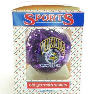Licensed Vintage Minnesota Vikings Christmas Ornament 3 Inch Purple Gold OG Box - Picture 1 of 9