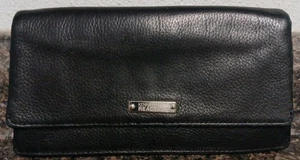Cartera sin asas Kenneth Cole Reaction sobre de cuero negro-7,5x4 - Imagen 1 de 9