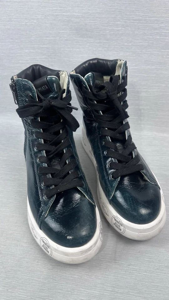 Bota Baja Premiata Edith en Pintura Verde Cremallera Lateral Talla 37 EU Para Mujer’s Foto 1 de 4