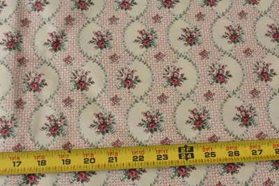 27" Long x 54" Wide/Laura Ashley Pink & Tan English Country Polished-Cotton,V823 - Image 1 of 4