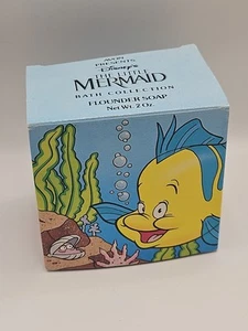 Retro 1991 Disney's The Little Mermaid Bath Collection Flounder Fish Soap w/Box - Picture 1 of 18