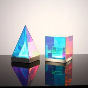 3D Geometric Infinity Cube Triangle Pyramid USB Powered Mirror Night Light Lamp - Picture 1 of 27