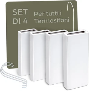 Umidificatore Termosifoni in Ceramica - Set Di 4 Contenitore Acqua per Termosifo - Foto 1 di 12