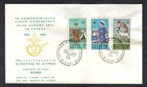1963 Cyprus Boy Sea Scout Commonwealth Conference FDC - Picture 1 of 1