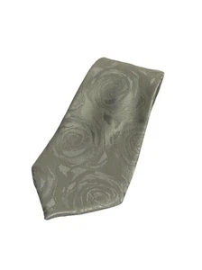 The Tie Store Herrenkrawatte weiß rosa geblümt 100 % Seide gewebt Ety " - Bild 1 von 5