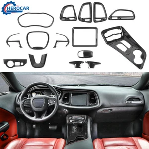 ⭕16Pcs Interior Set Console Cover Trim Decor Kits for Dodge Challenger 2015+ ABS - Imagen 1 de 9