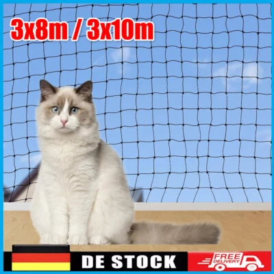 3x8m/3x10m Katzennetz Balkonschutznetz Katzenschutznetz Balkonschutz OHNE Bohren - Bild 1 von 4