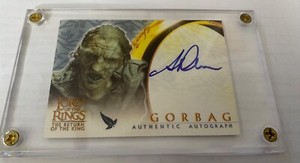 LOTR - Return of the King. Topps Autograph Card - Stephen Ure as Gorbag