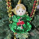 Sequin Angel Christmas Mardi Gras Beads Rio Las Vegas Necklaces w Jingle Bells