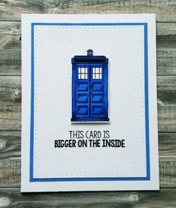 Handmade Doctor Who Birthday Card Tardis Dr Who Card is Bigger on the Inside - Picture 1 of 1