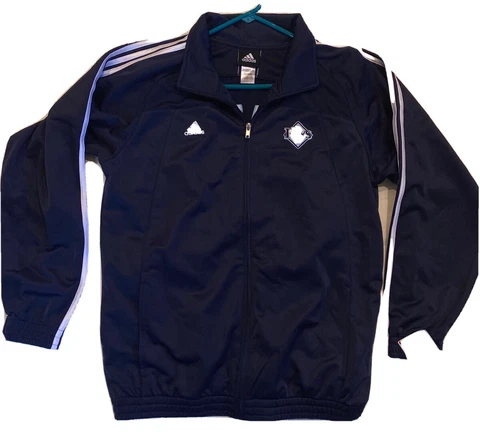 Tampa Bay Rays Adidas Ladies Jacket Size L Blue Full Zip Embroidered Logo Cover