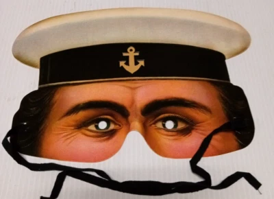 Victorian navy  Mask Fascimile of Gen Mask H&P ENGLAND Stockholms Leksaksmuseum - Image 1 of 4