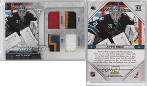 2011-12 Panini Titanium Quad Memorabilia /25 Antti Niemi #49