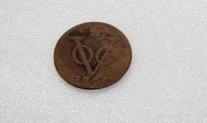 1766 Países Bajos Indias Orientales Duit Cobre Sin clasificar Circulado - Imagen 1 de 4