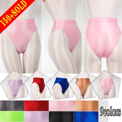 MARKENLOS DE Damen Glänzend Slip Wetlook Unterwäsche Sexy Hipster String Tanga Höschen