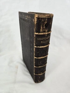 Antique 1878 THE POETICAL WORKS OF HENRY WADSWORTH LONGFELLOW Raised Spine Tool - Picture 1 of 13