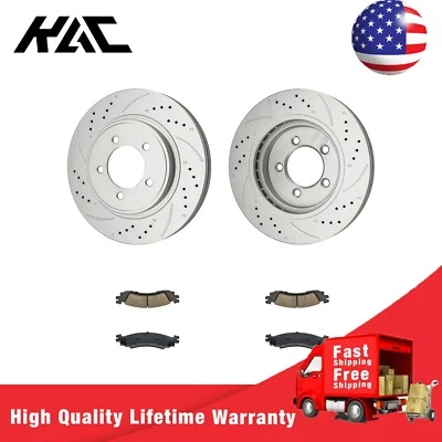 Front Drilled Brake Rotors Pads For Ford Explorer Mercury Mountaineer 2006-2010 - Image 1 of 4