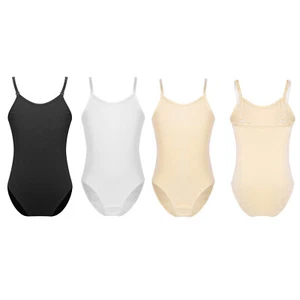 Kids Girls Rompers Sport Leotard Workout Unitards Training Bodysuit Ballerina - Picture 1 of 36