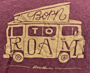 Mens X-Large Type 2 VW Bus T-Shirt Born To Roam Volkswagen Eddie Bauer XL - Picture 1 of 4