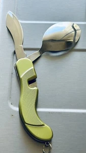 2 Function Stainless Steel Pocket Knife & Camp Spoon 7” - Picture 1 of 9