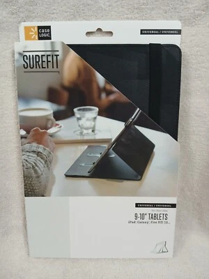 Case Logic Surefit Folio Case for 9-10 inch Tablets iPad Galaxy Fire Black NEW  - Image 1 of 4