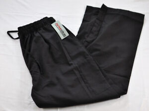 womens Metro scrubs size 2X black elastic waist + drawstring pockets cotton/poly